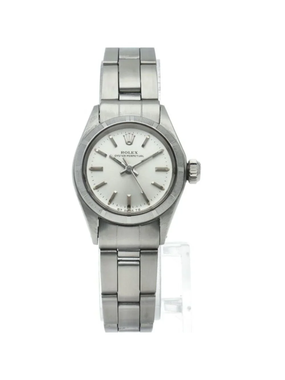 Rolex Oyster Perpetual Antique SS Watch Silver Polished